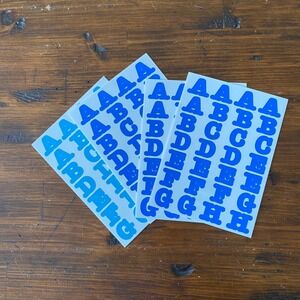 Creative Memories Blue Alphabet Sticker Sheets 4 Set Uppercase Letters Scrapbook